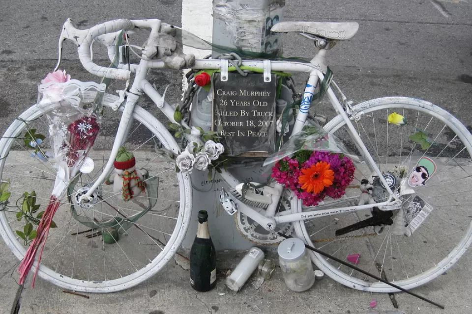 Ghost bike in New York